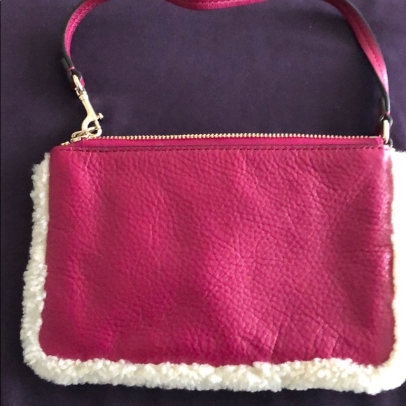Fuzzy trim Coach wristlet - Picture 4 of 7